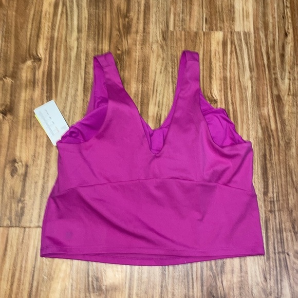 All in Motion women’s XL bra top flex vneck pink purple quick dry UPF NWT - Picture 4 of 12